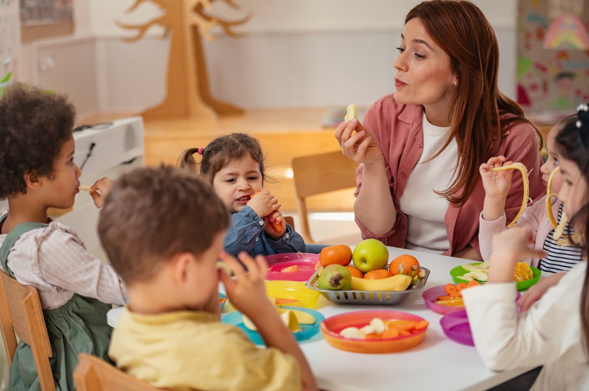 Parent with child at Kindernest